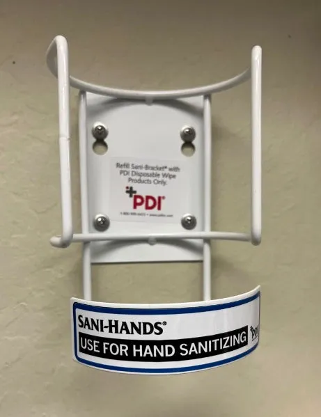 *** SALE *** SANI WIPE BRACKET. Works for all PDI   Opticide, Madacide & Cavacide Wipes.