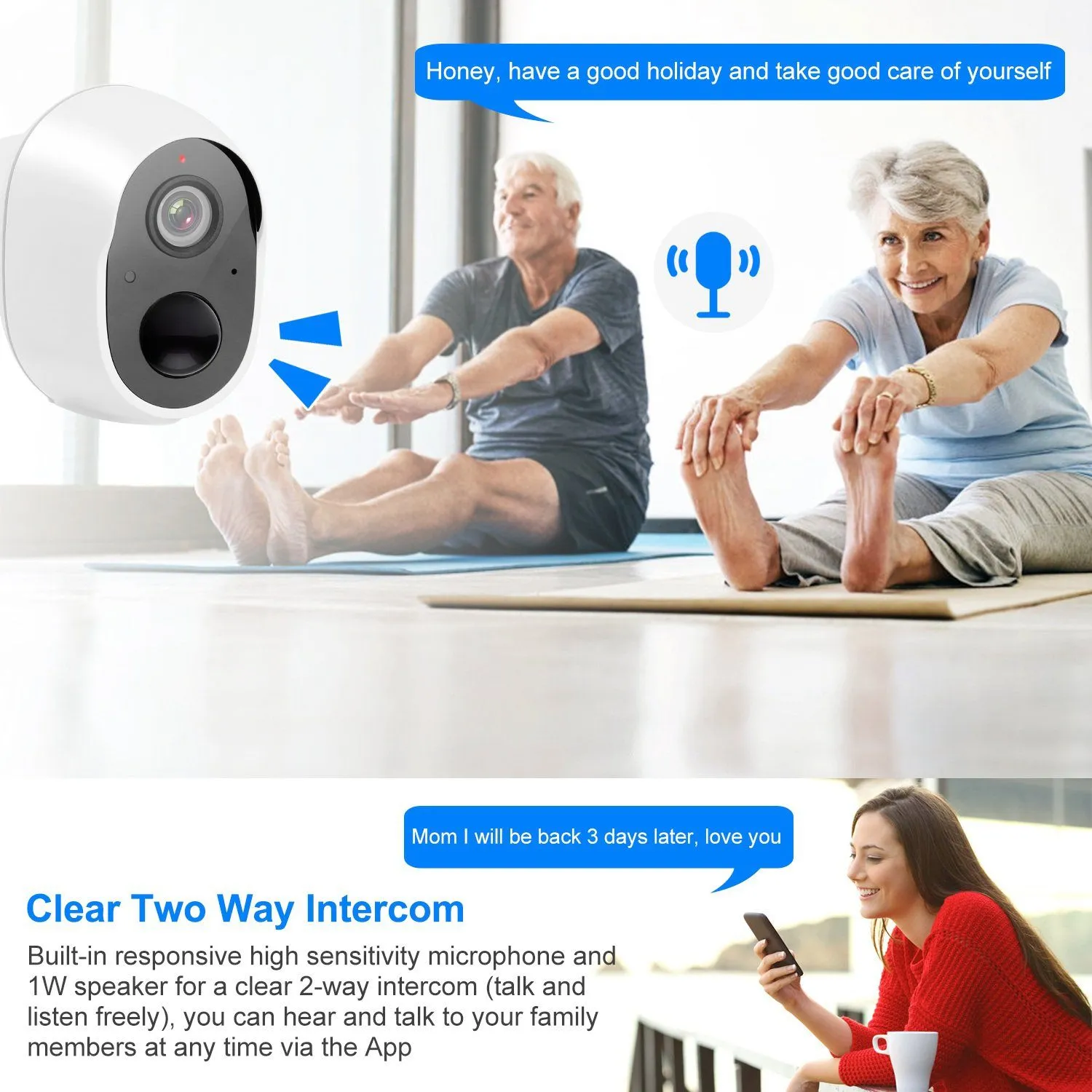 1080P FHD WiFi IP Two-Way Audio Security Surveillance Camera