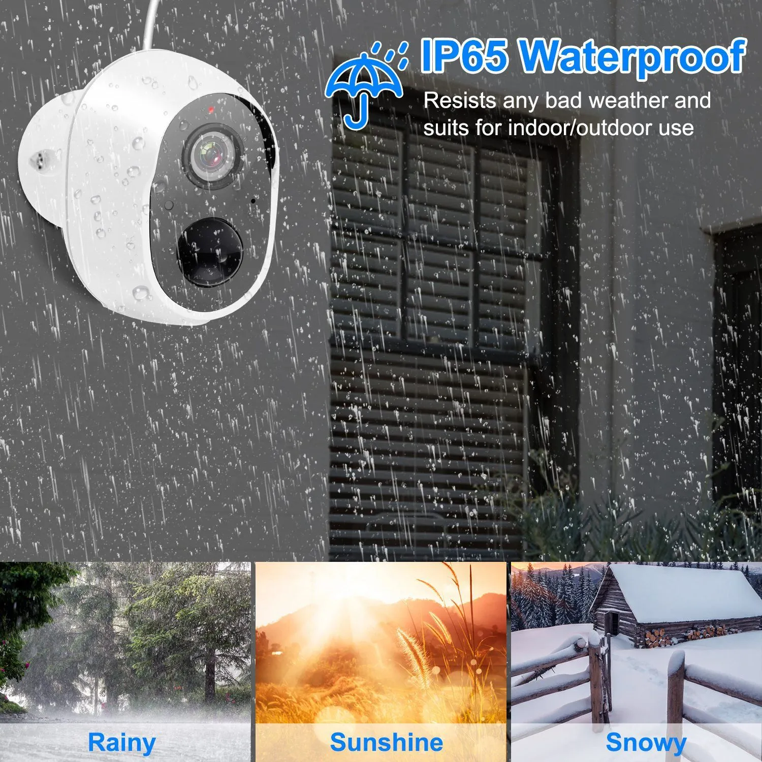 1080P FHD WiFi IP Two-Way Audio Security Surveillance Camera