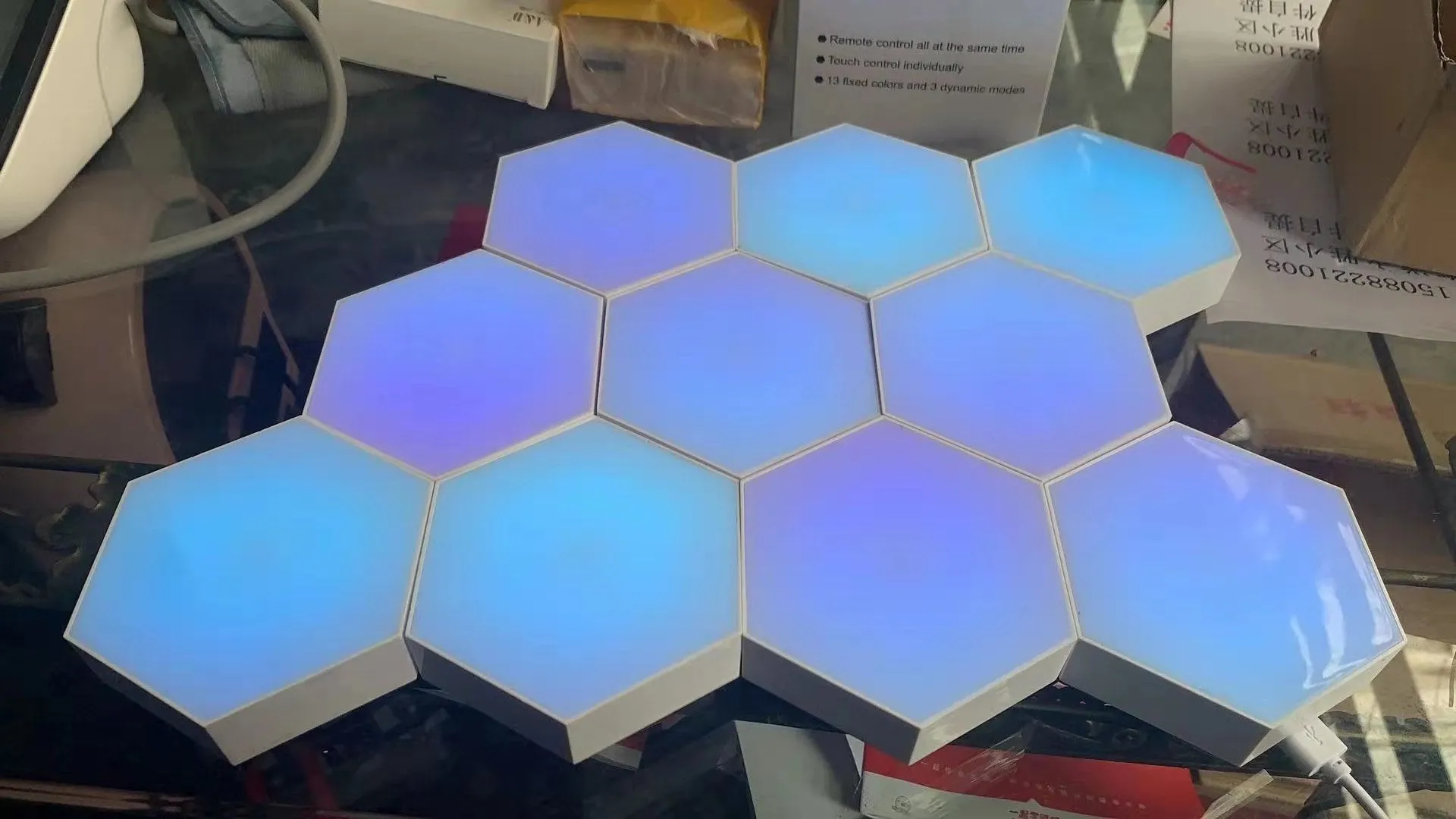 10x Hexagon Dream LED Smart Lighting with APP