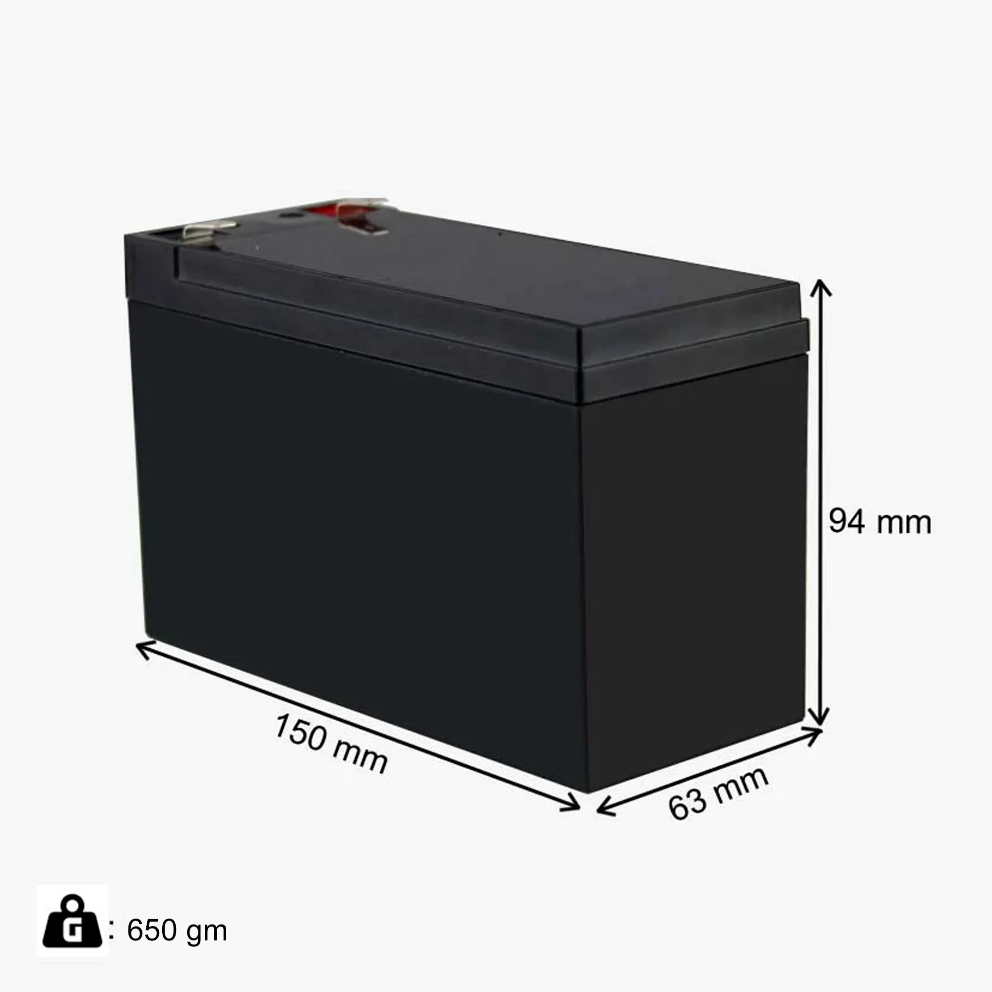12V 7.8Ah Lithium (NMC) Battery with 1 year Warranty - Suitable for 8Ah and 7Ah Lead acid battery replacement