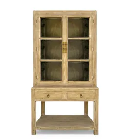 2 Door Glass Window Tall Cabinet
