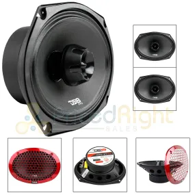 2 Pack 6x9" Midrange Speaker Built In Tweeter 550 Watts Max 4 ohm DS18 PRO-ZT69