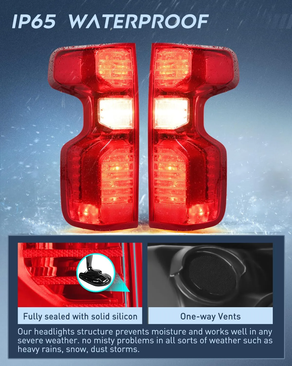 2019-2023 Chevy Silverado 1500 2020-2023 Silverado 2500HD 3500HD Tail light Assembly Rear Lamp Replacement OE Style Driver Passenger Side