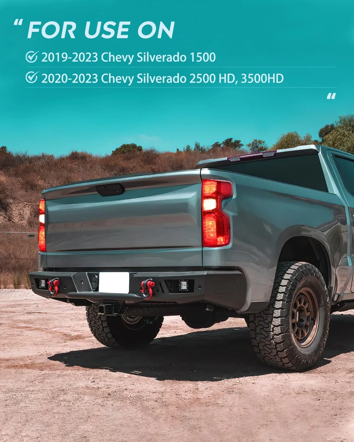 2019-2023 Chevy Silverado 1500 2020-2023 Silverado 2500HD 3500HD Tail light Assembly Rear Lamp Replacement OE Style Driver Passenger Side