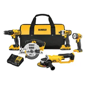 20V MAX Compact 5-Tool Combo Kit - Drill/Driver Impact Grinder Light Saw