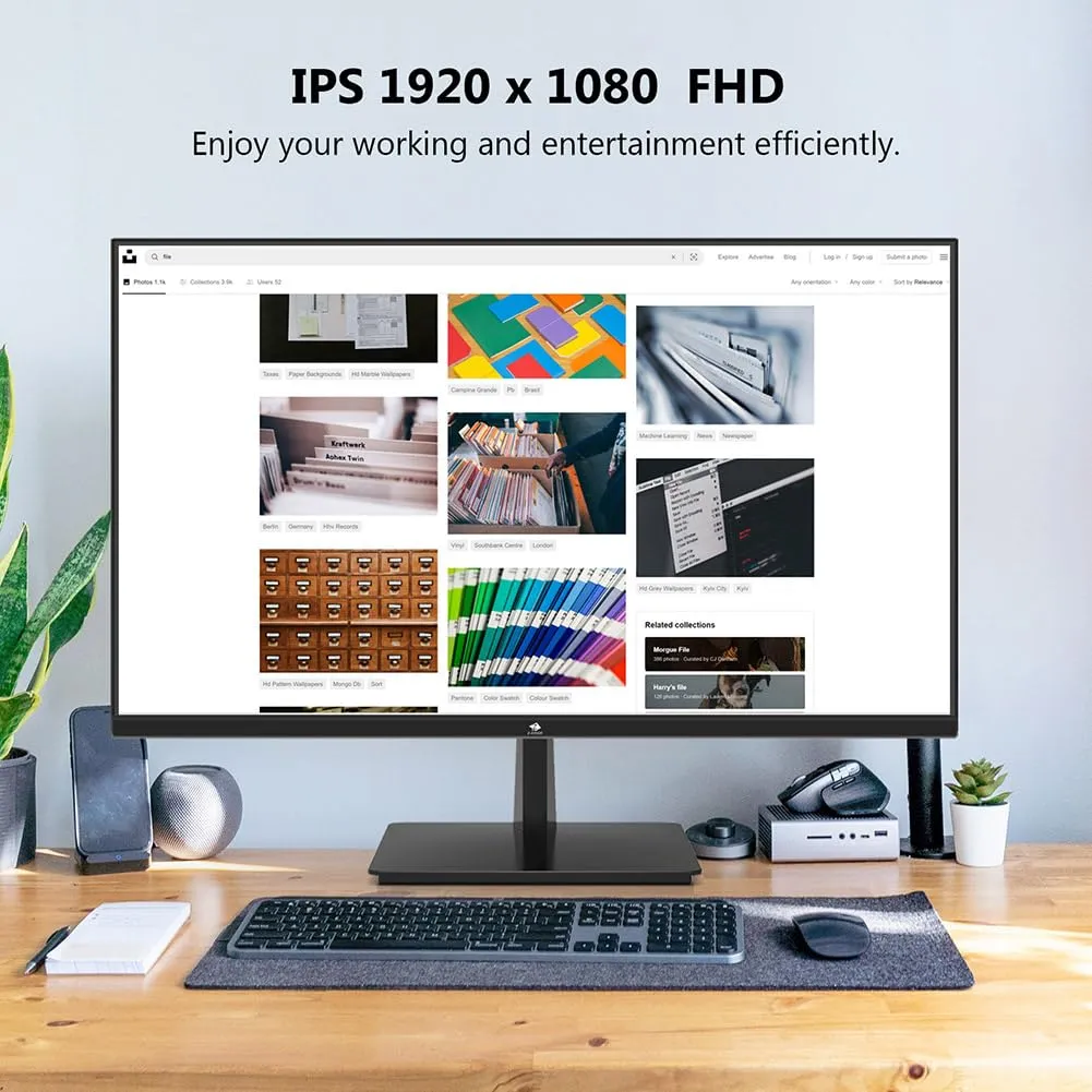 24 inch Monitor, Z-Edge Computer Monitor, Full HD 1920 x 1080p IPS Display 75Hz PC Monitor with HDMI, VGA, Frameless, U24I Anti-Glare Screen