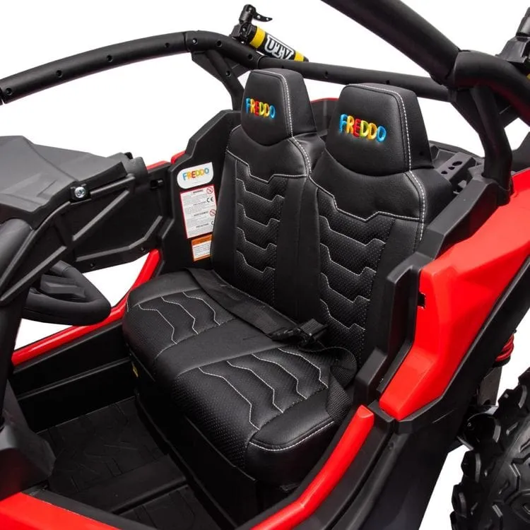 24V Freddo Toys Storm UTV 2 Seater Ride On - Red