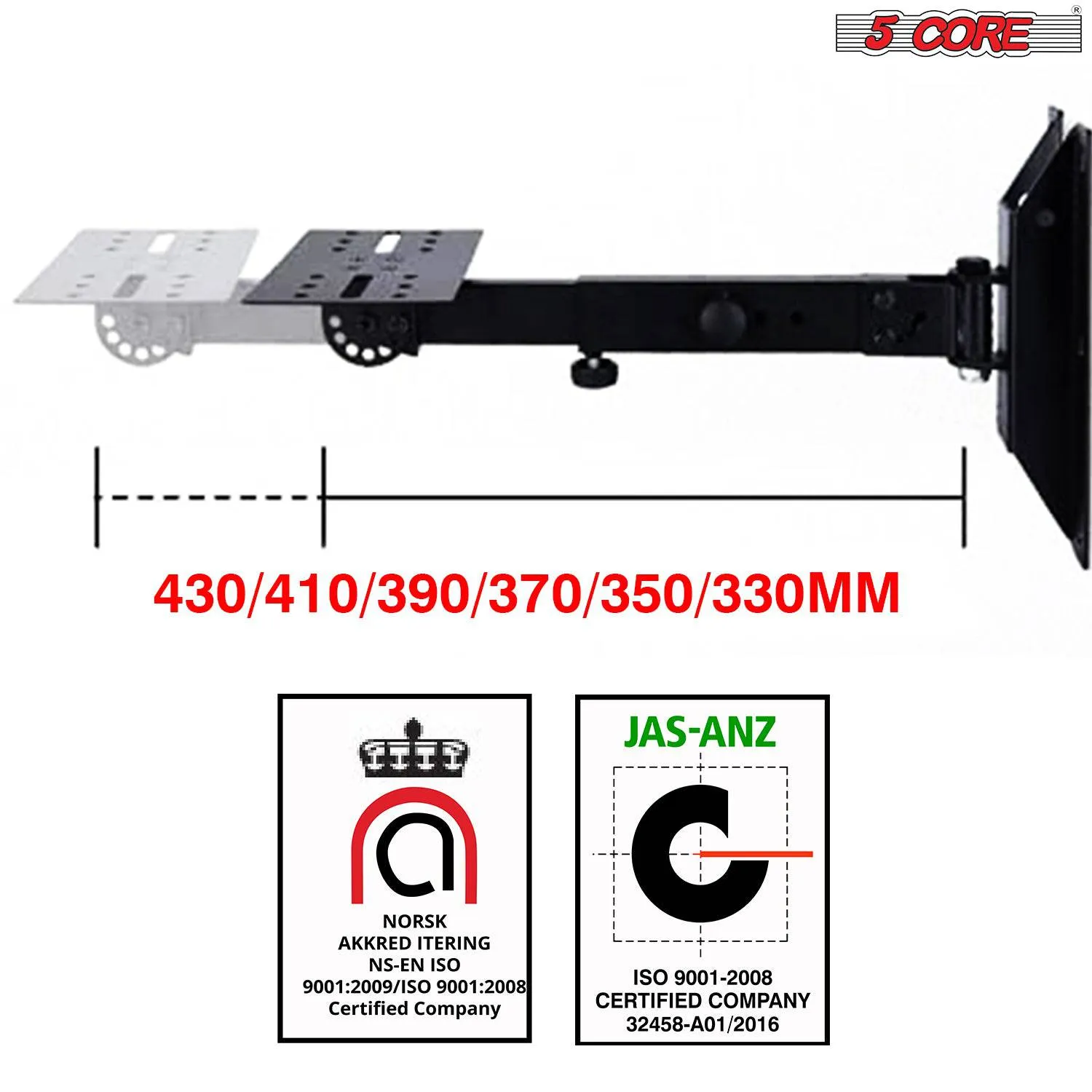 5Core 2 Pack Speaker Wall Mount Stand Bookshelf Pair Rotatable Angle