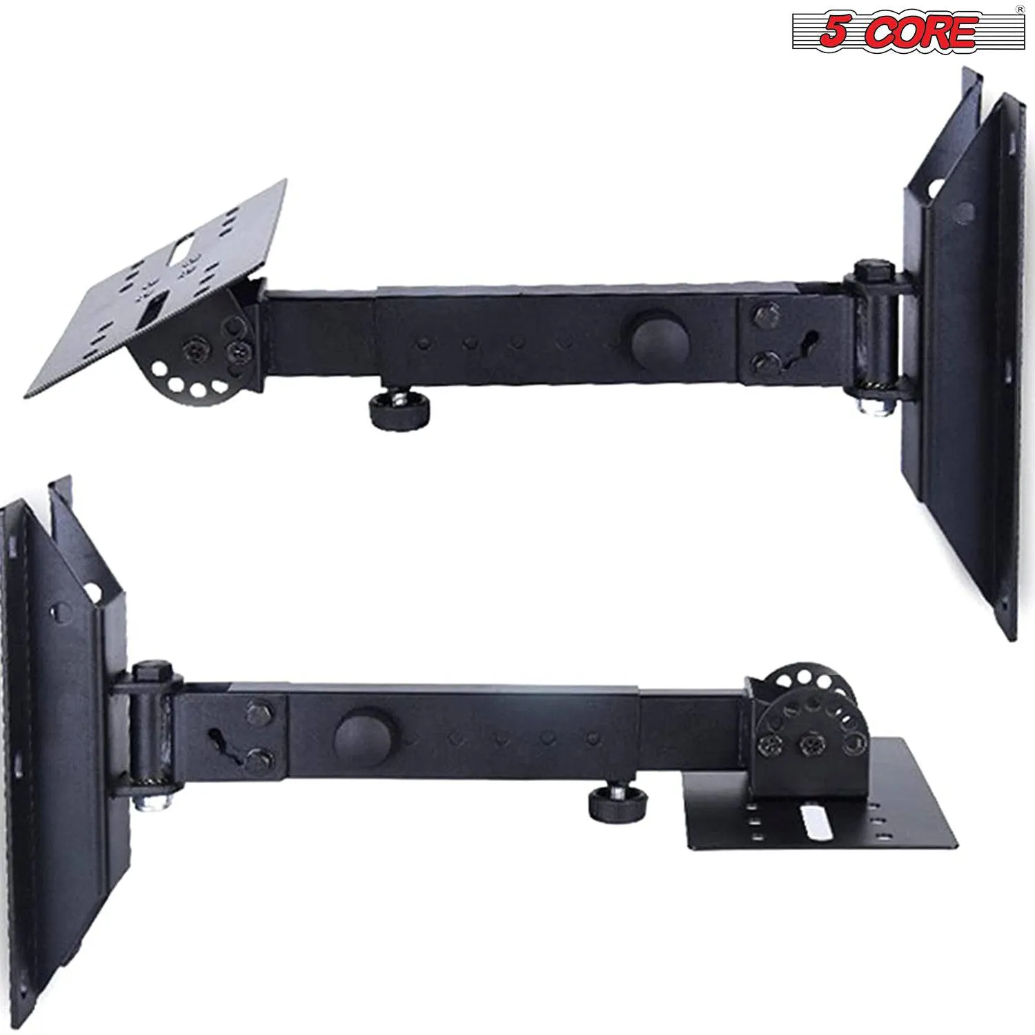 5Core 2 Pack Speaker Wall Mount Stand Bookshelf Pair Rotatable Angle