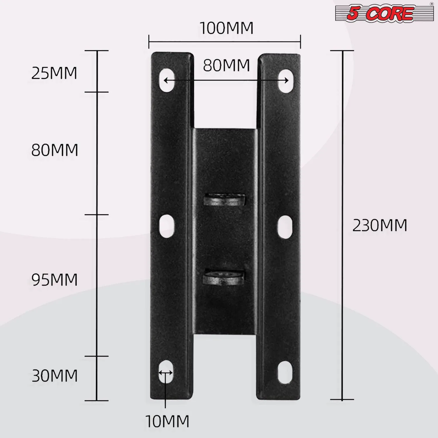 5Core 2 Pack Speaker Wall Mount Stand Bookshelf Pair Rotatable Angle