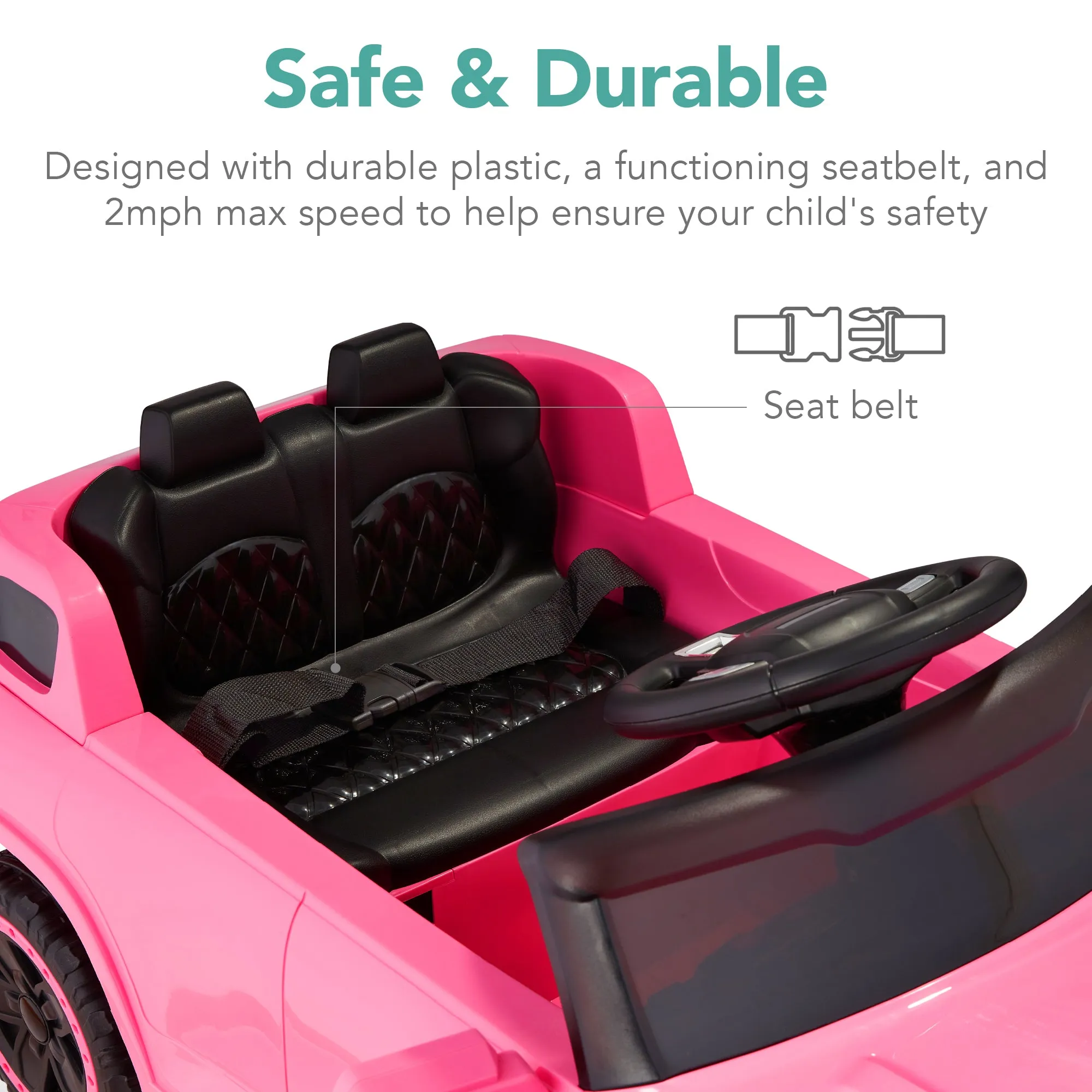 6V Kids Ride-On Car Truck Toy w/ RC Parent Control, 3 Speeds, Lights, Horn