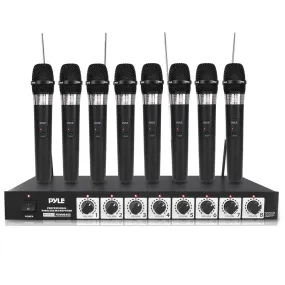 8 Mic Professional Handheld Vhf Wireless Microphone System