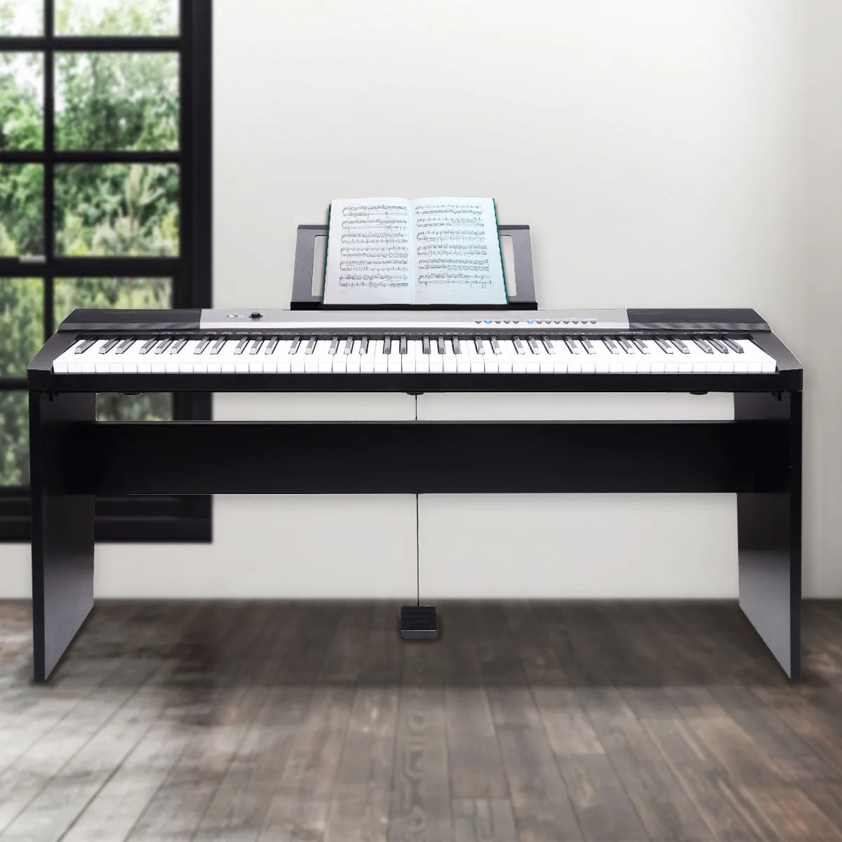 88-Key Touch Electronic Keyboard Piano w/ Stand, Karrera