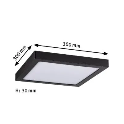 Abia Square LED Panel 300x300mm Neutral White - Black