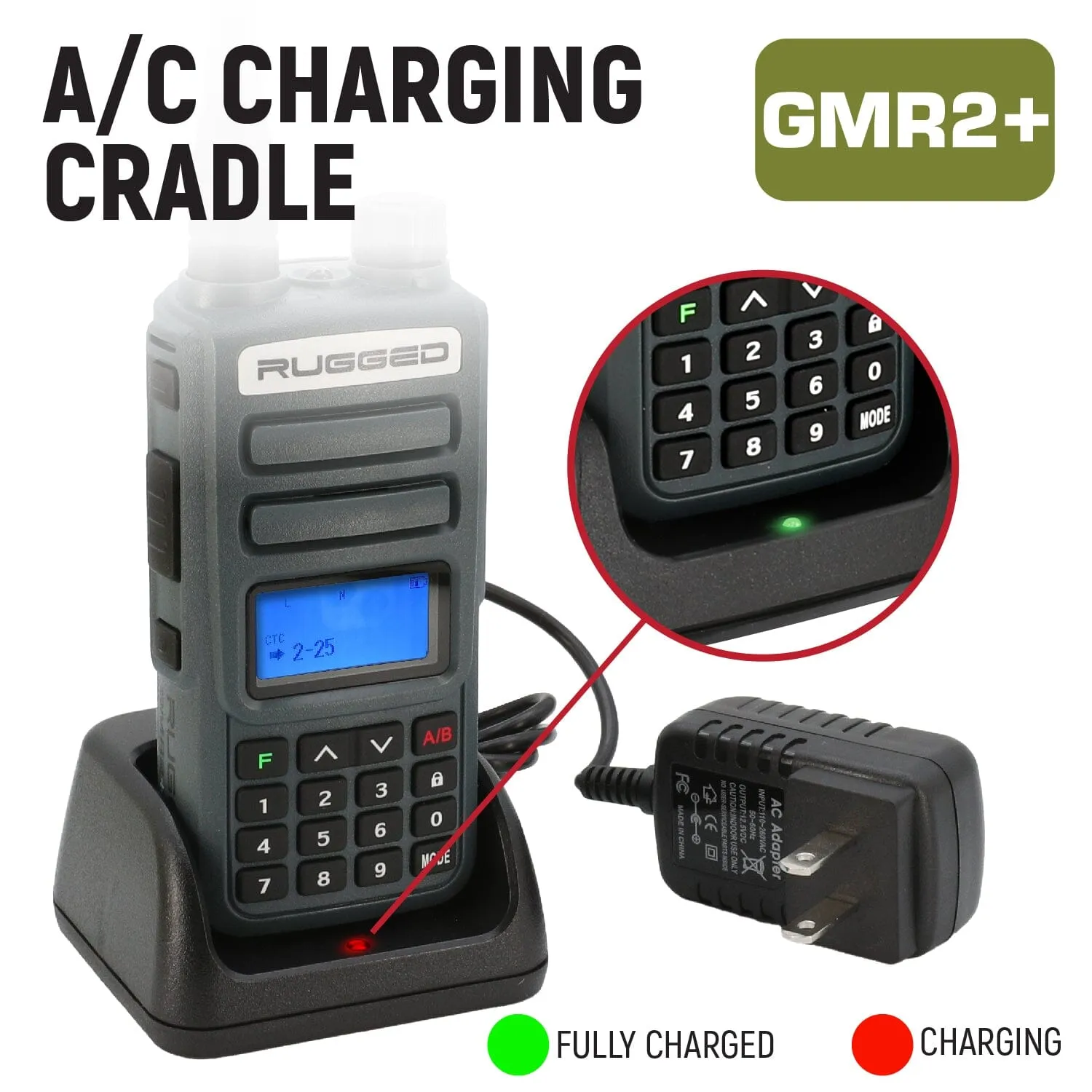 ADVENTURE PACK -  2 PACK - GMR2 PLUS GMRS and FRS Two Way Handheld Radios with XL Batteries and Long Range Antennas - Grey