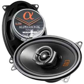 Alphasonik 4x6" 2 Way Full Range Speakers 120W Max 3 Ohm Neuron Series NS46 Pair