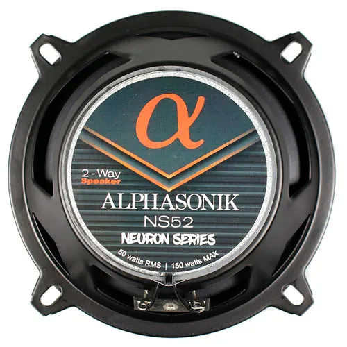 Alphasonik 5.25" 2 Way Full Range Speakers 150 Watts Max Neuron Series NS52 Pair