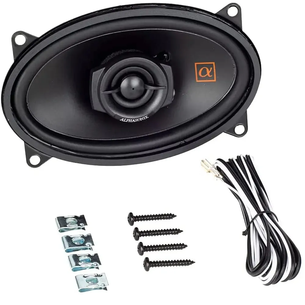 Alphasonik NS46 Neuron Series 4 x 6 120 Watts 2-Way Full Range Car Audio Speaker (Pair)