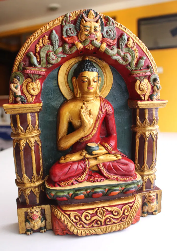 Amogsiddhi Buddha Clay Wall Hanging from Nepal