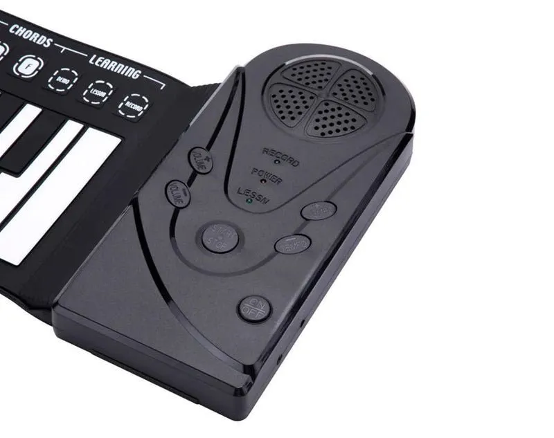 ANDOWL Portable Roll-Up Keyboard Built-In Speaker Black S747