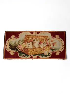 antique woven tapestry wall hanging