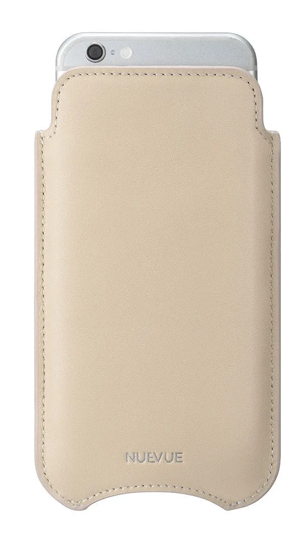Apple iPhone 14 Pro Max Sleeve Case Ivory Napa Leather Screen Cleaning Sanitizing Lining Smart Window