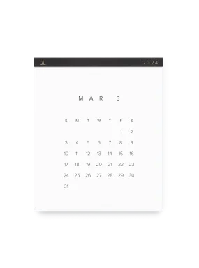 Appointed 2024 Wall Calendar: Charcoal Gray