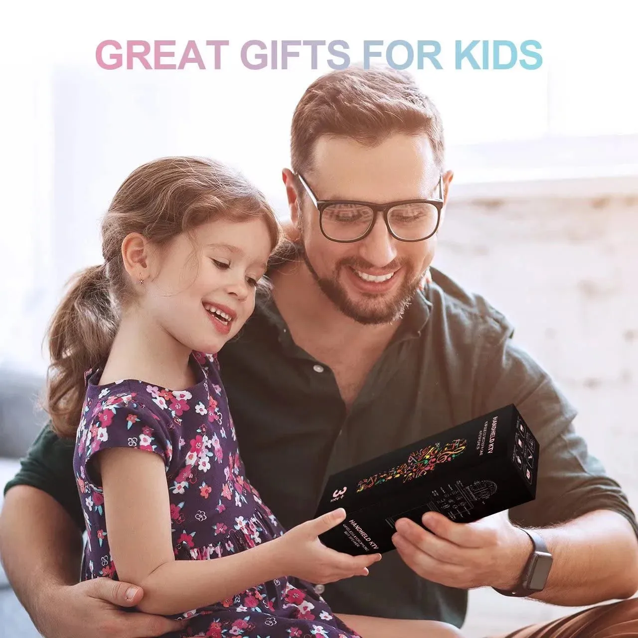 ATOPDREAM MKEGIR01 Kids Microphone Girls Toys Bluetooth Microphone, Pink