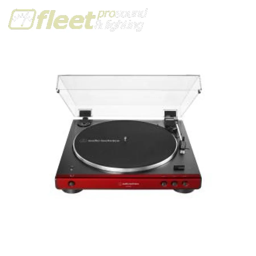 Audio Technica AT-LP60XBT-RD Fully Automatic Wireless Belt-Drive Turntable - red