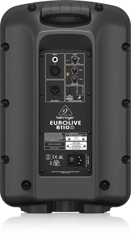 B110D Active 2-Way 10" PA Speaker System