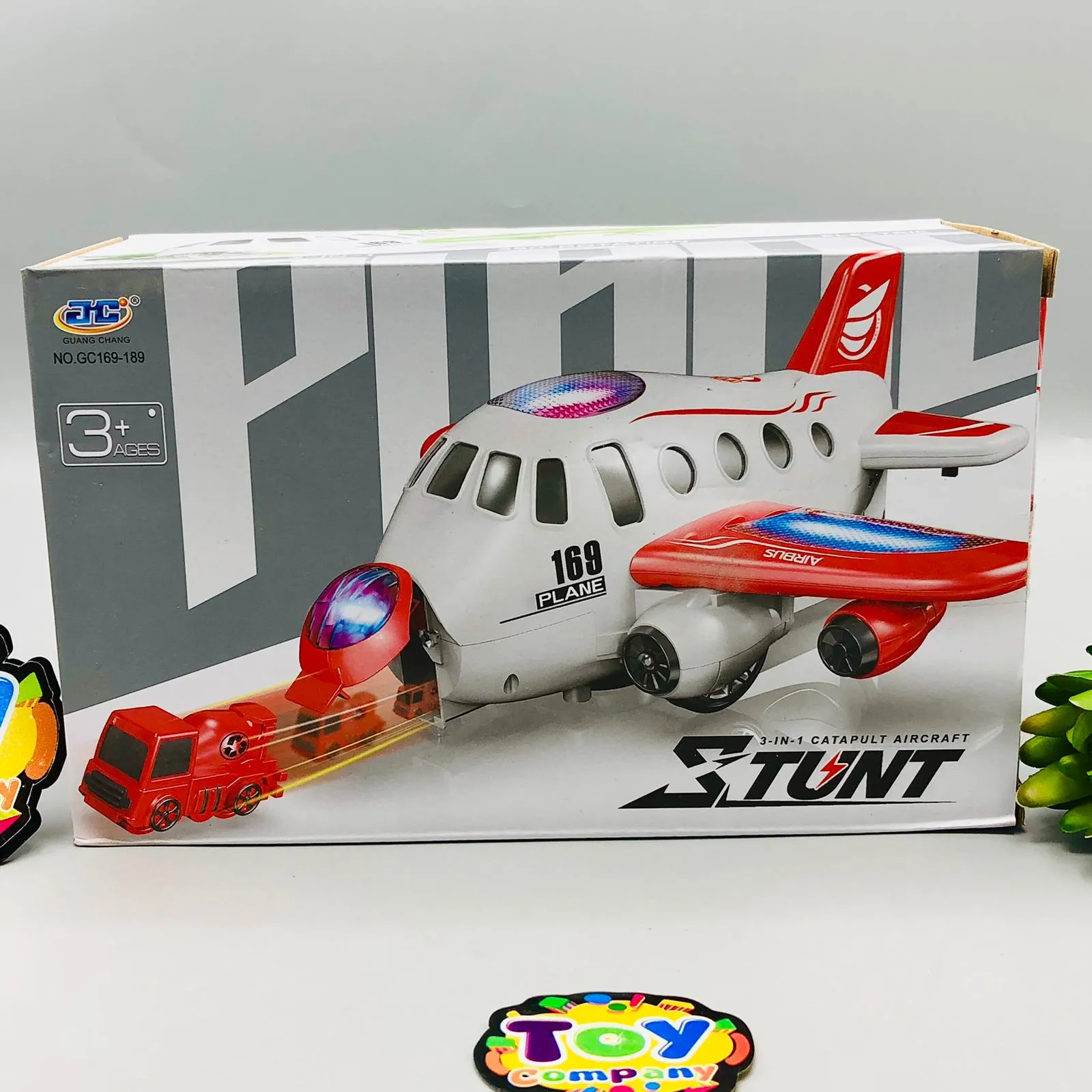 Battery Operated Catapult Airbus Plane With Mini Cars