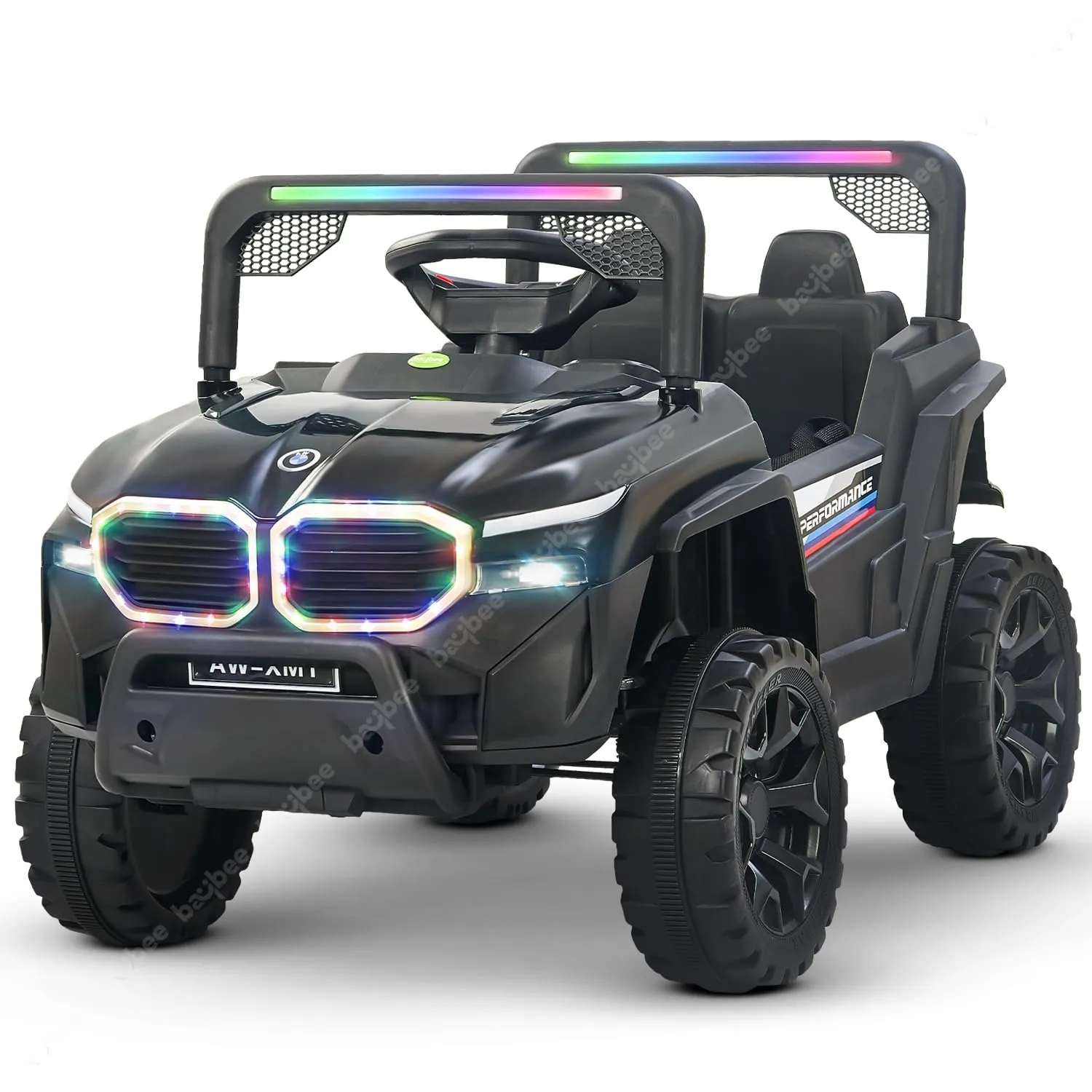 Baybee Alfton Battery Operated Jeep for Kids, Ride on Toy Kids Car with RGB Light & Music