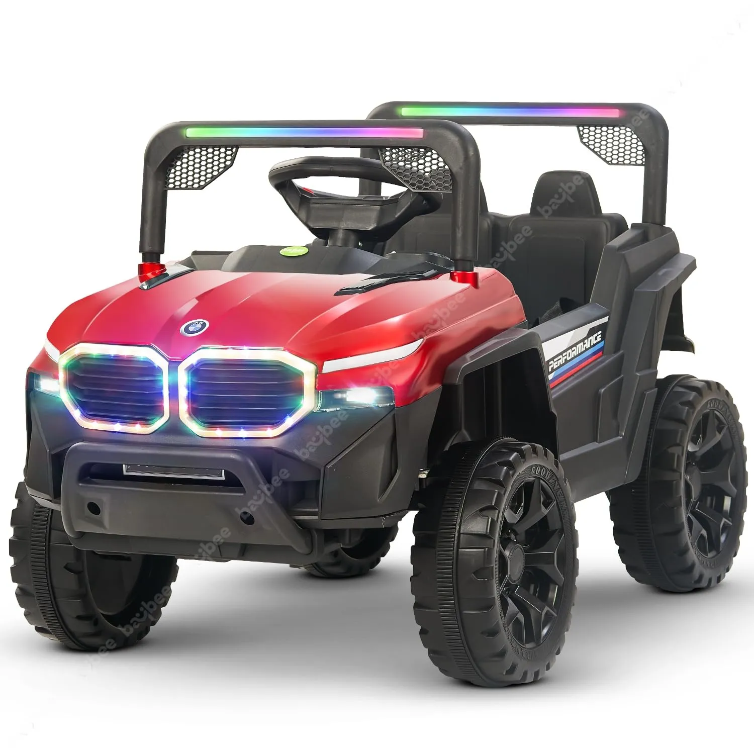 Baybee Alfton Battery Operated Jeep for Kids, Ride on Toy Kids Car with RGB Light & Music