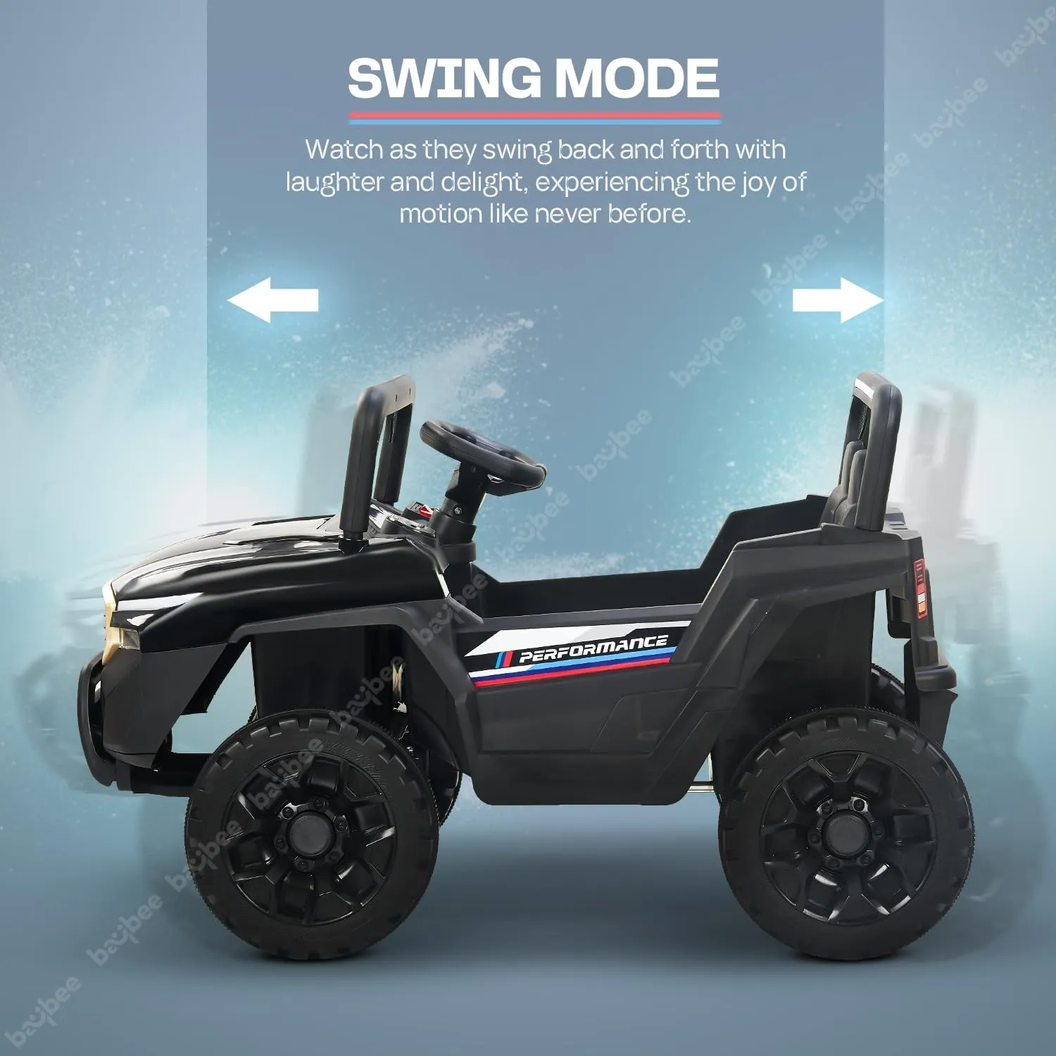 Baybee Alfton Battery Operated Jeep for Kids, Ride on Toy Kids Car with RGB Light & Music