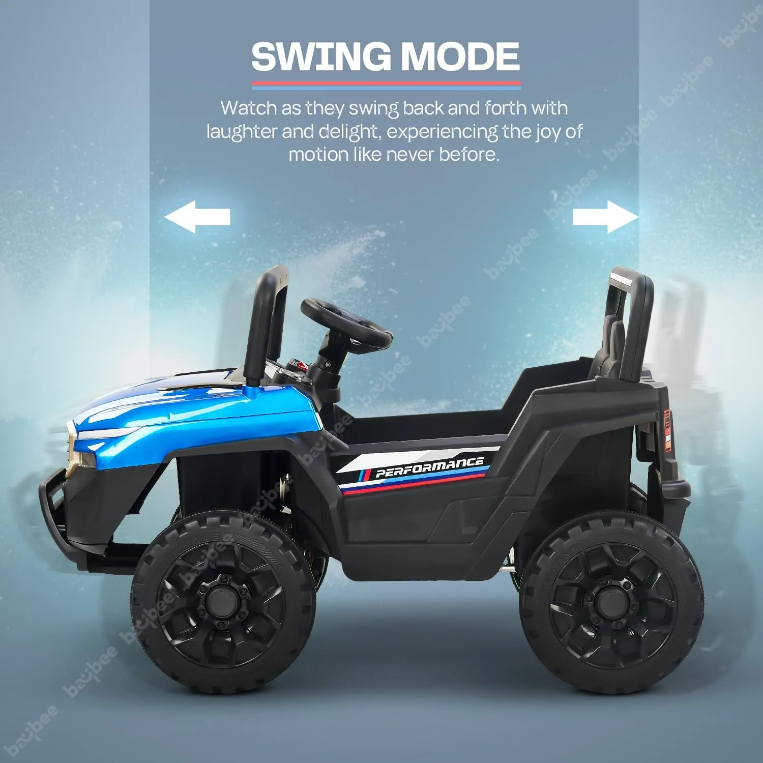 Baybee Alfton Battery Operated Jeep for Kids, Ride on Toy Kids Car with RGB Light & Music