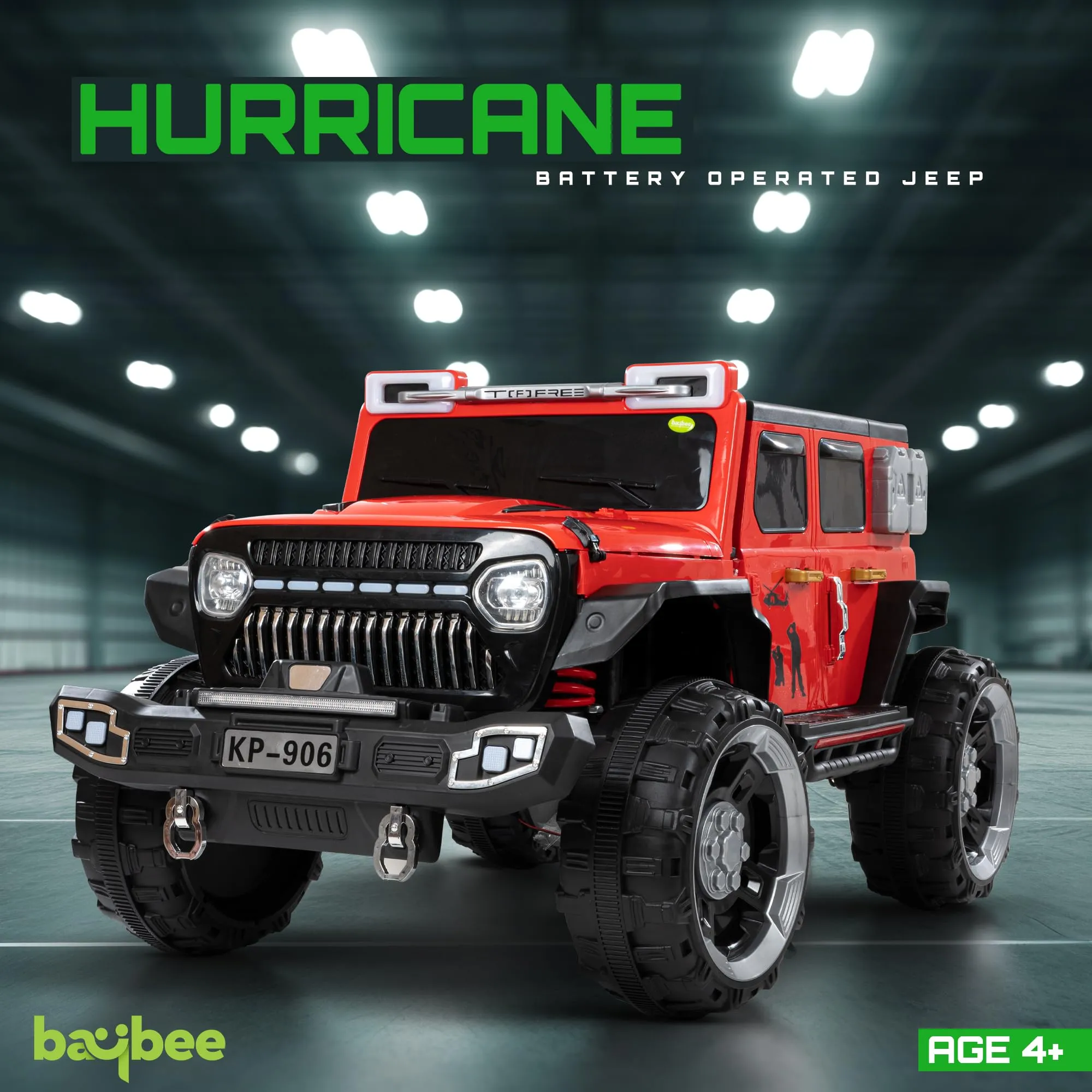 Baybee Hurricane Rechargeable Battery Operated Jeep for Kids Ride on Kids Car with Music & Light