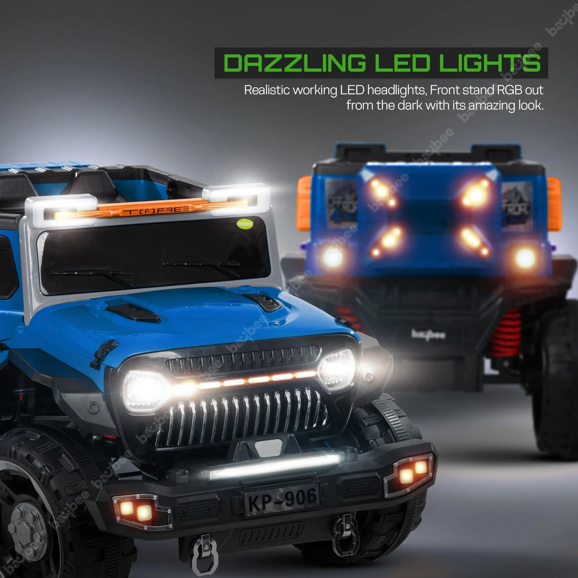 Baybee Hurricane Rechargeable Battery Operated Jeep for Kids Ride on Kids Car with Music & Light