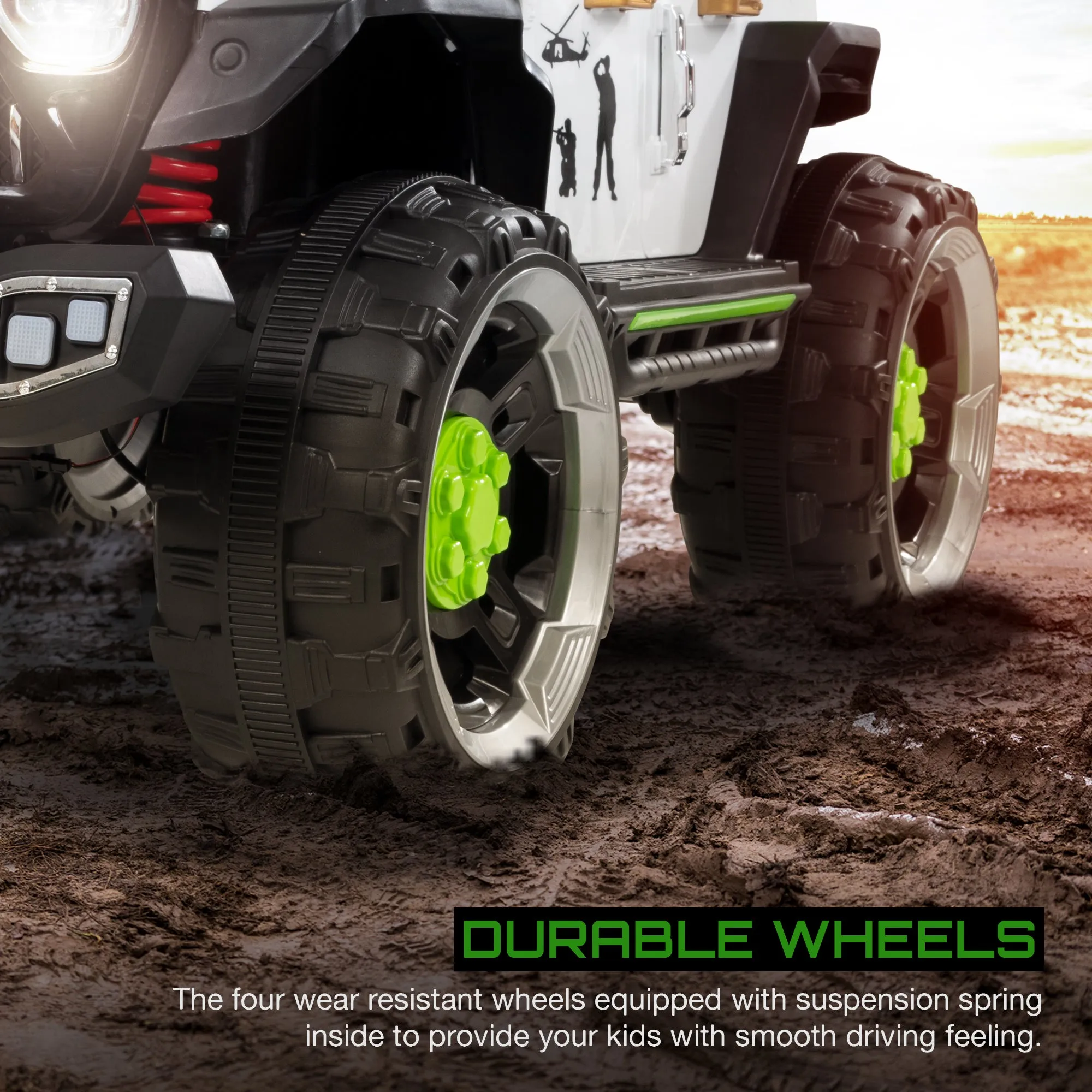 Baybee Hurricane Rechargeable Battery Operated Jeep for Kids Ride on Kids Car with Music & Light