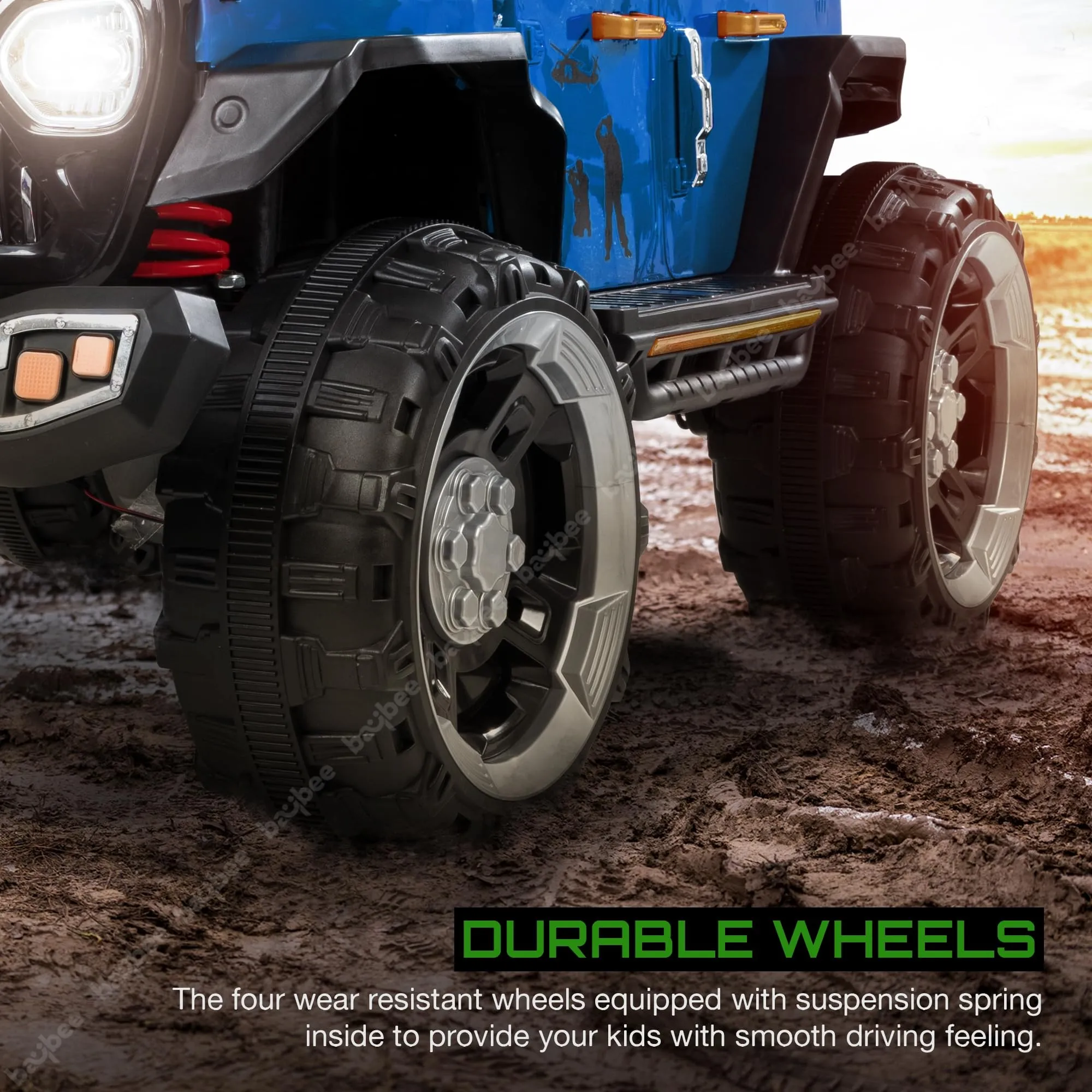 Baybee Hurricane Rechargeable Battery Operated Jeep for Kids Ride on Kids Car with Music & Light