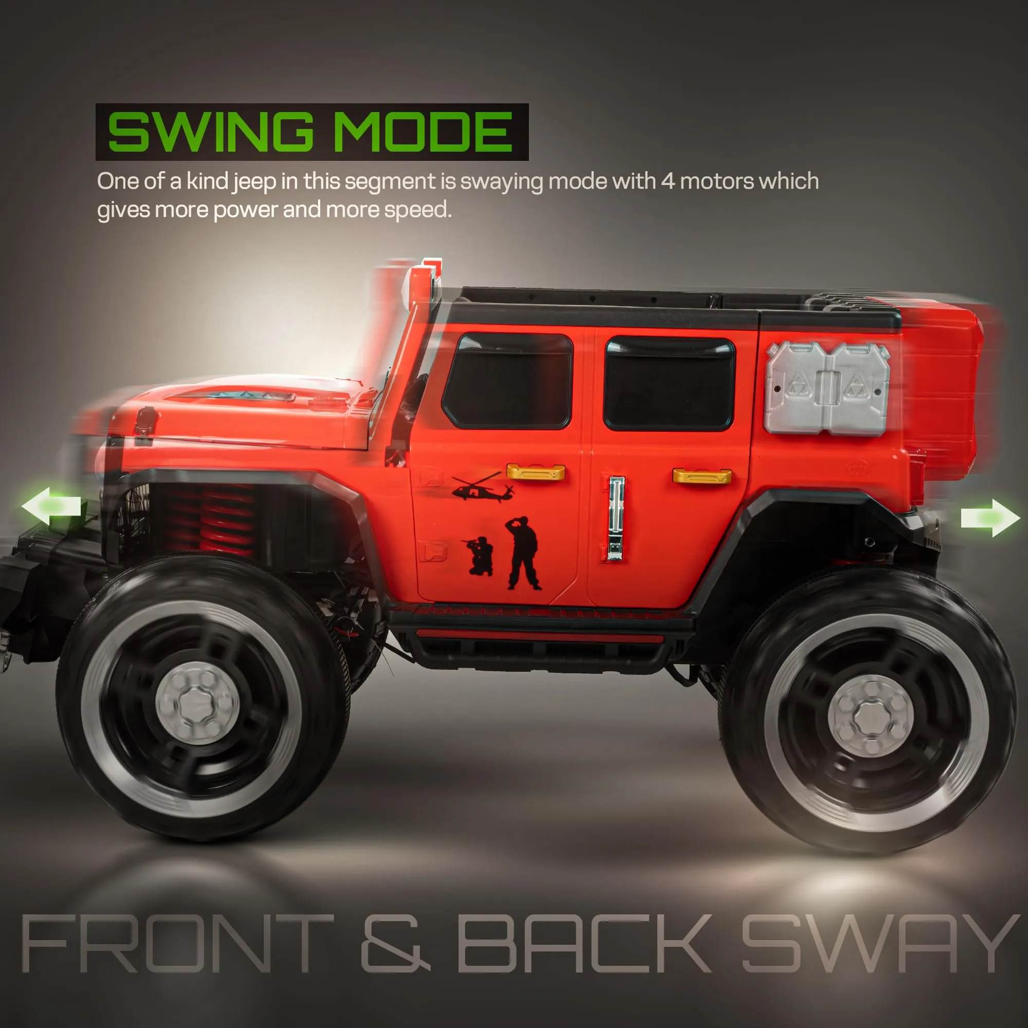 Baybee Hurricane Rechargeable Battery Operated Jeep for Kids Ride on Kids Car with Music & Light