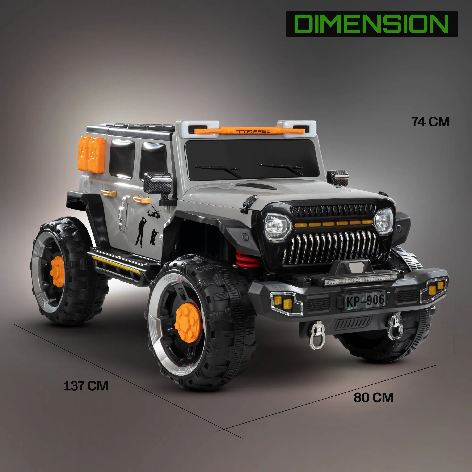 Baybee Hurricane Rechargeable Battery Operated Jeep for Kids Ride on Kids Car with Music & Light