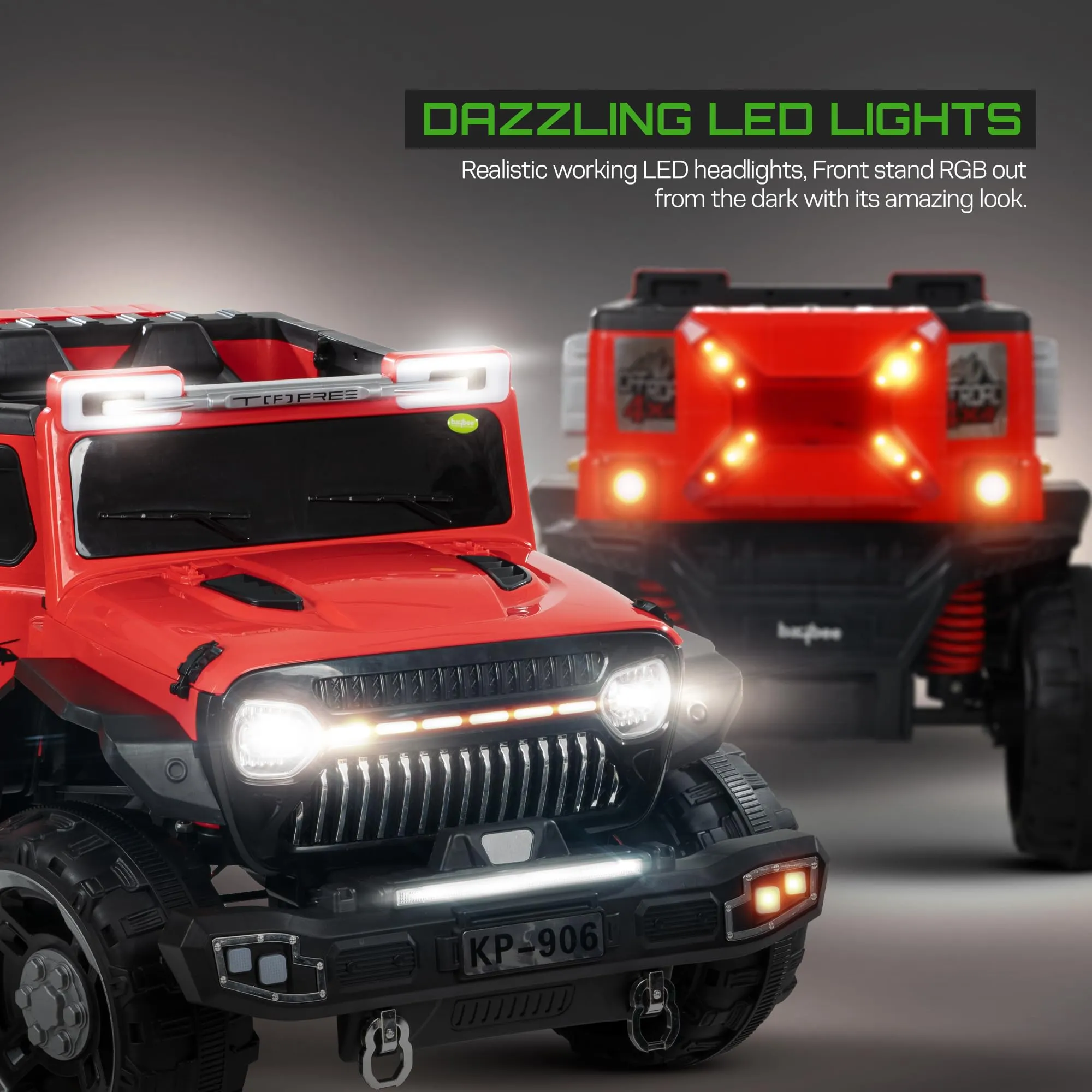 Baybee Hurricane Rechargeable Battery Operated Jeep for Kids Ride on Kids Car with Music & Light
