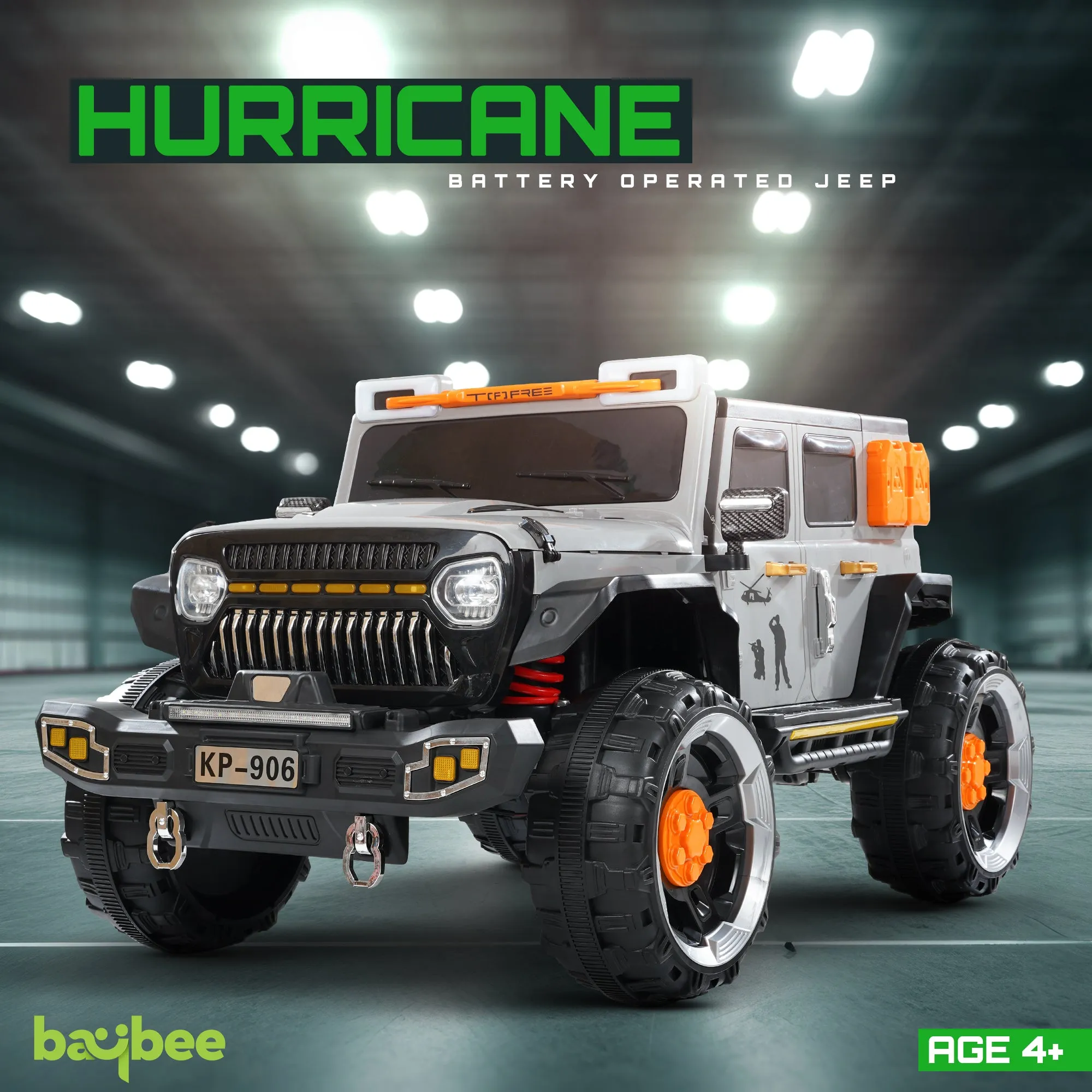 Baybee Hurricane Rechargeable Battery Operated Jeep for Kids Ride on Kids Car with Music & Light