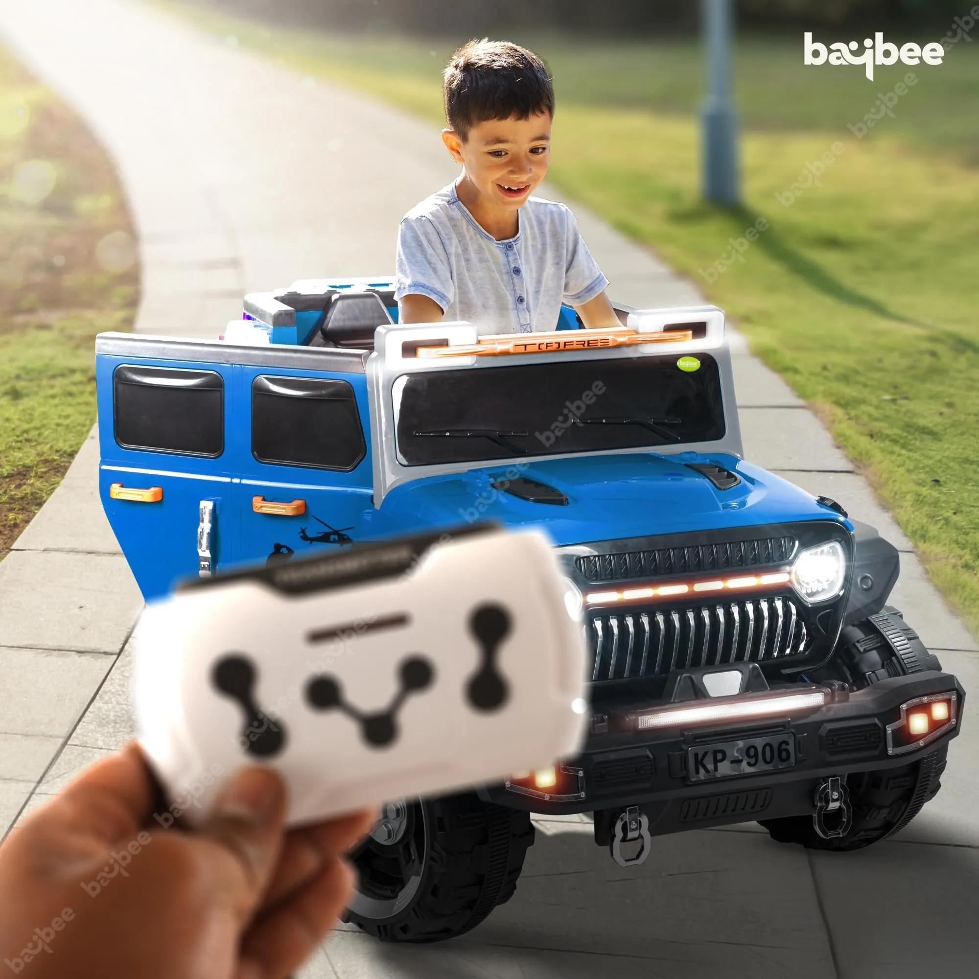 Baybee Hurricane Rechargeable Battery Operated Jeep for Kids Ride on Kids Car with Music & Light