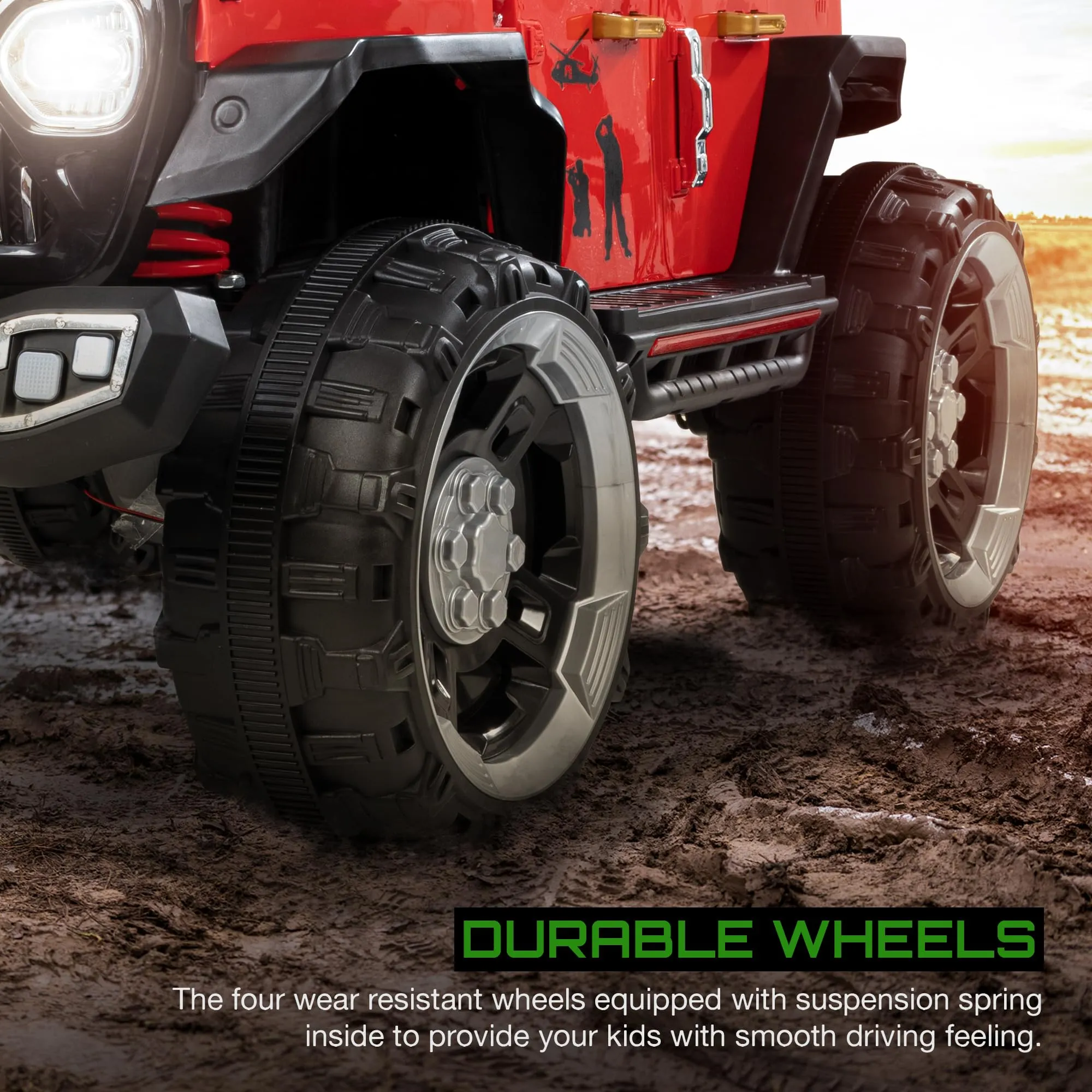 Baybee Hurricane Rechargeable Battery Operated Jeep for Kids Ride on Kids Car with Music & Light