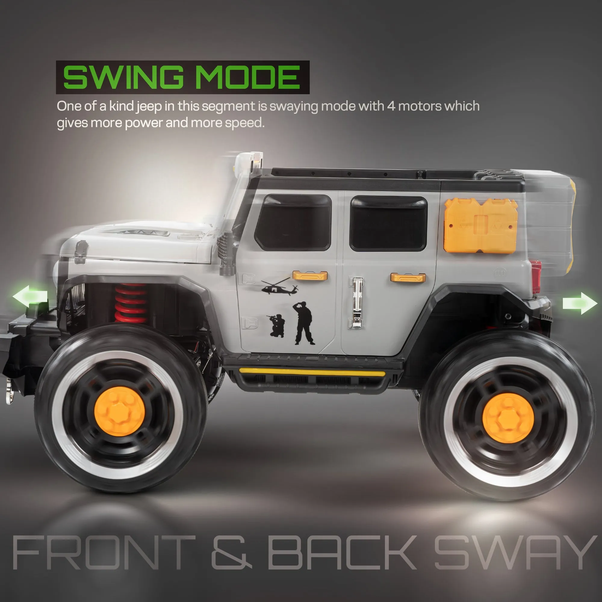 Baybee Hurricane Rechargeable Battery Operated Jeep for Kids Ride on Kids Car with Music & Light