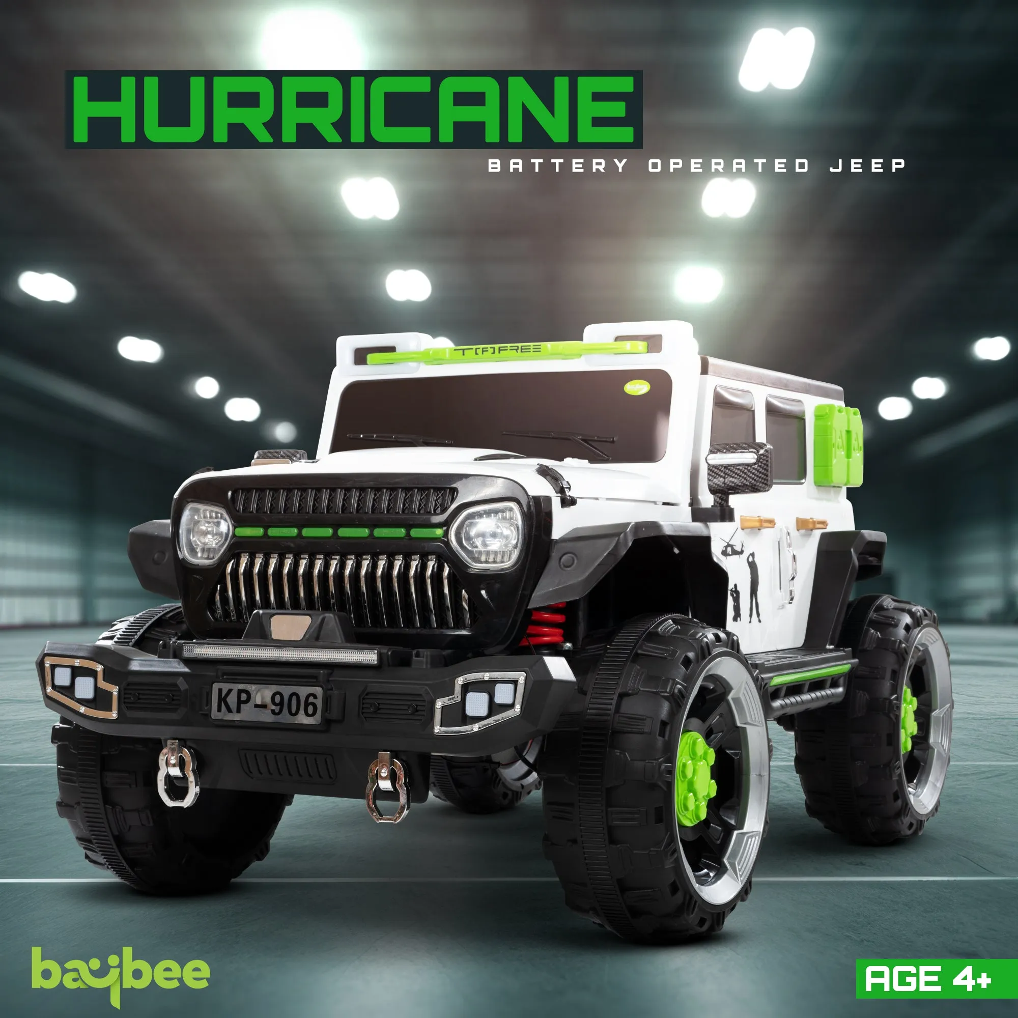 Baybee Hurricane Rechargeable Battery Operated Jeep for Kids Ride on Kids Car with Music & Light