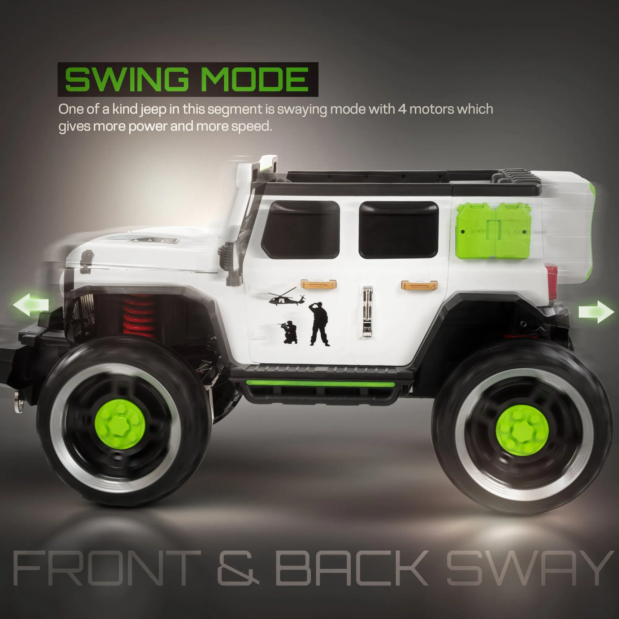 Baybee Hurricane Rechargeable Battery Operated Jeep for Kids Ride on Kids Car with Music & Light