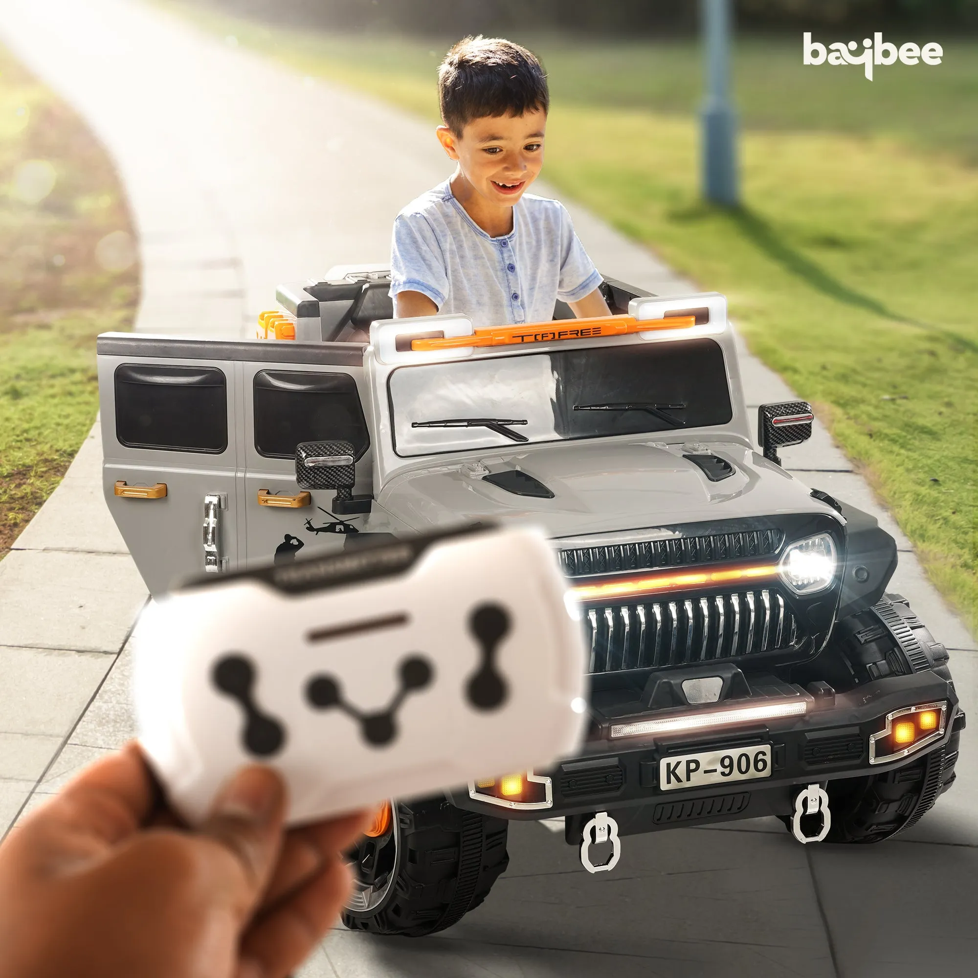 Baybee Hurricane Rechargeable Battery Operated Jeep for Kids Ride on Kids Car with Music & Light